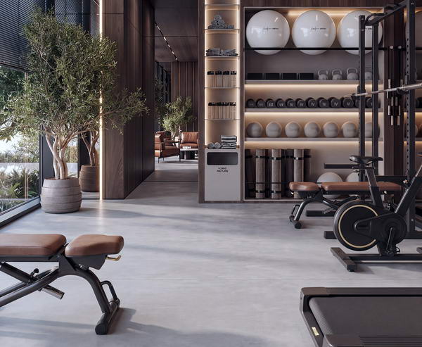 Фитнес-зал апарт-отеля Карлуу