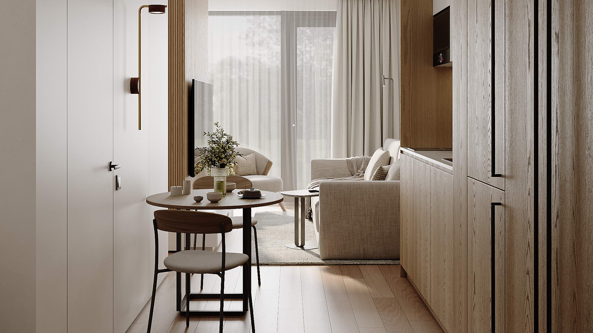 Интерьер апартаментов Карлуу — горный апарт-отель